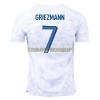 Original Fußballtrikot Frankreich Griezmann 7 Auswärtstrikot WM 2022 Für Herren